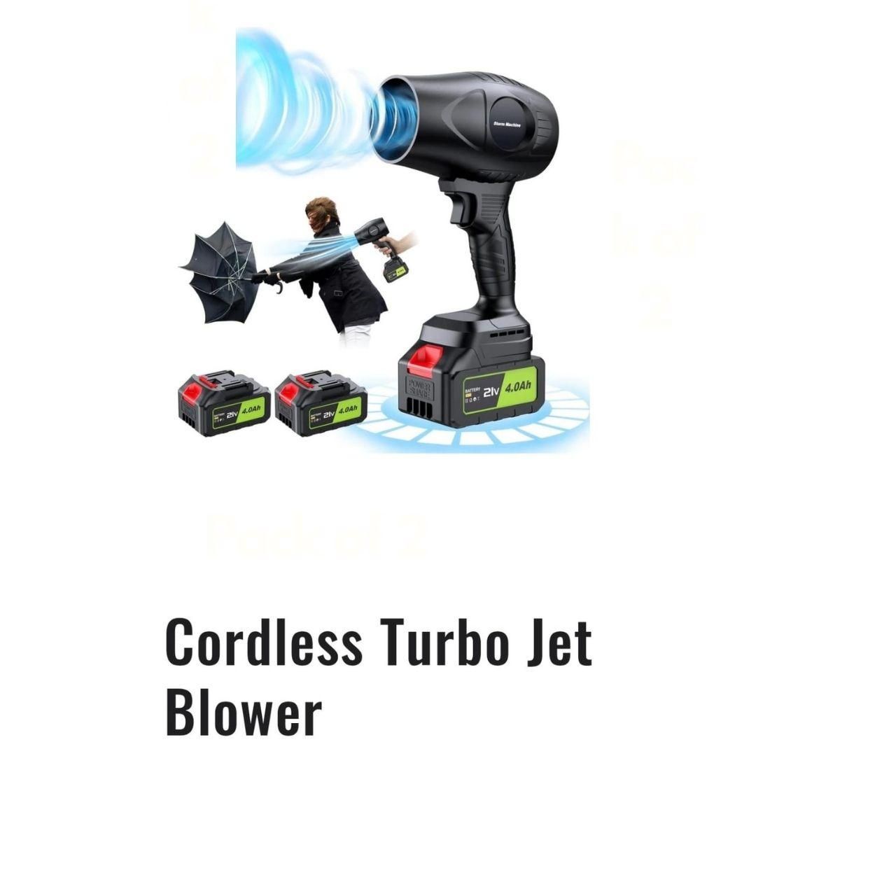 Powerful Cordless Turbo Air Blower System (150,000 RPM)