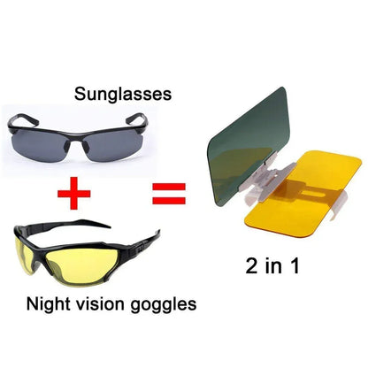 Goggle - Anti-Glare Dazzling Goggle Day & Night Vision Driving Mirror Sun Visors