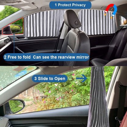 Magnetic Black Color Car Side Window Privacy Sunshade