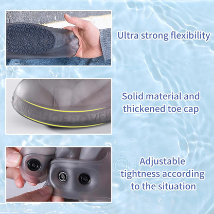Silicone Rain Shoe Covers (Free Size - Fit For All)-10 inch tall