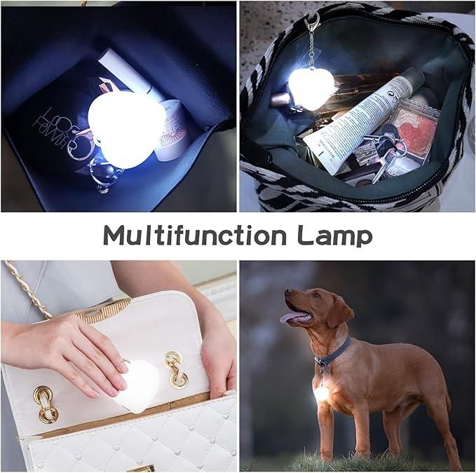 Heart-Shaped Automatic LED Purse Light Keychain