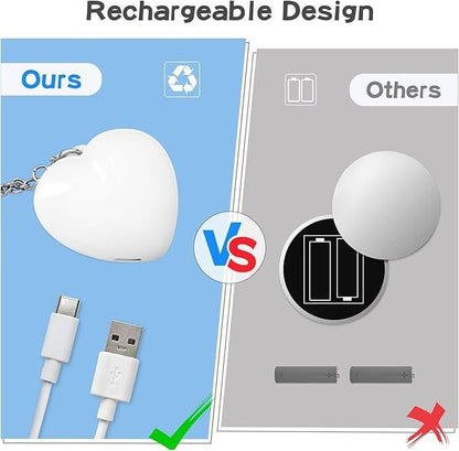 Heart-Shaped Automatic LED Purse Light Keychain