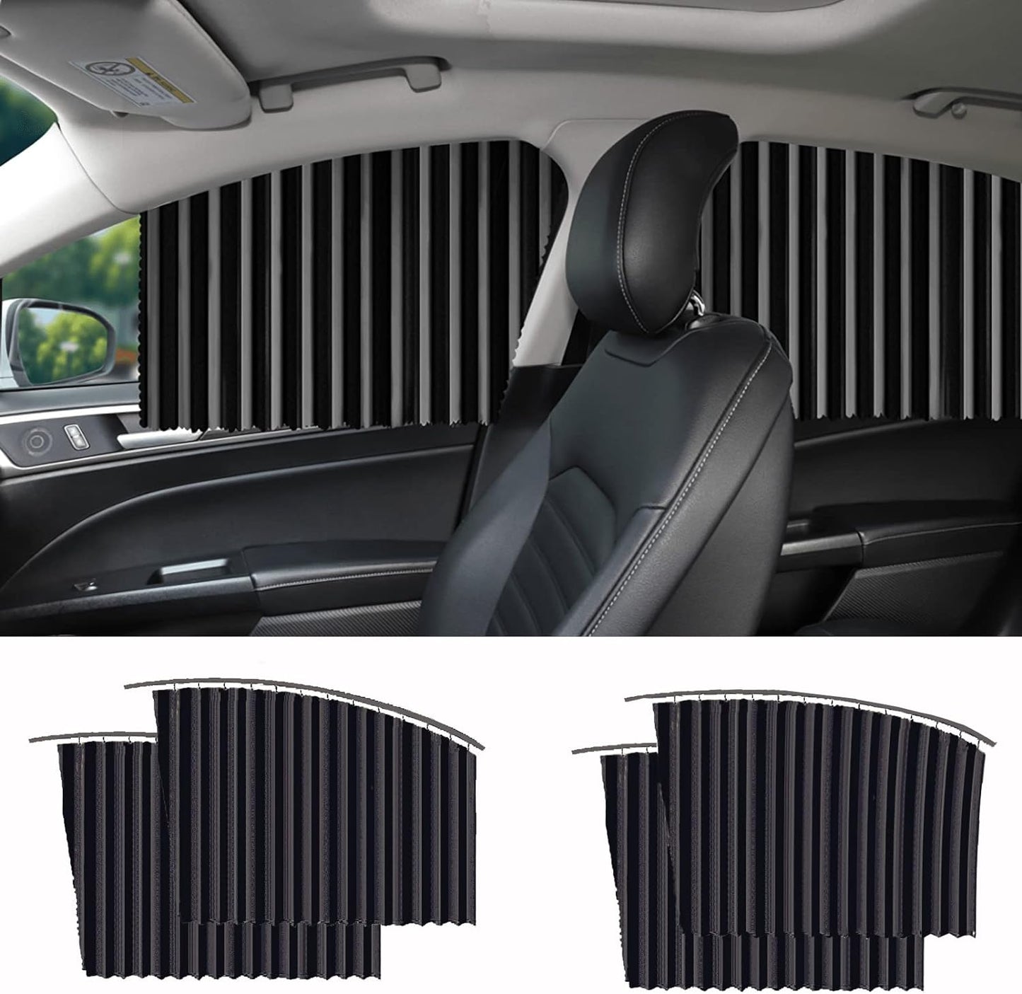 Magnetic Black Color Car Side Window Privacy Sunshade