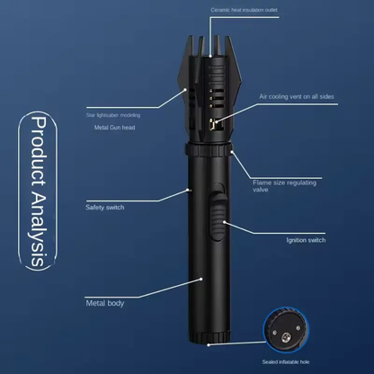 Refillable Jet Flame Windproof Torch Lighter